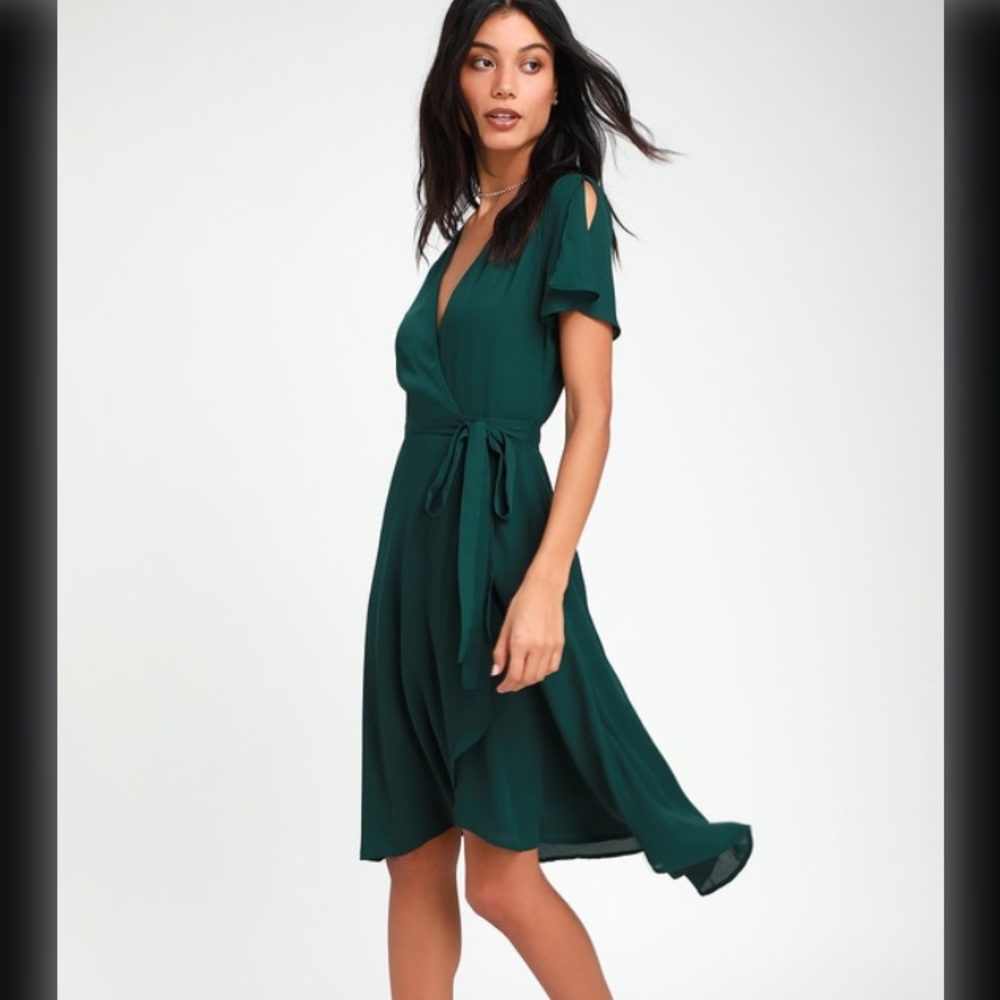 Lulus Rise to the Occasion Emerald Green Dress